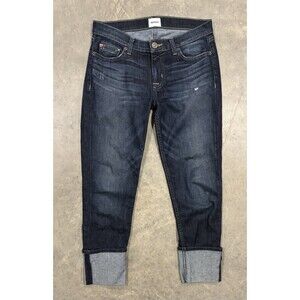 Hudson Muse Crop Skinny 5" Cuff Stretch Jeans Women's Size 27